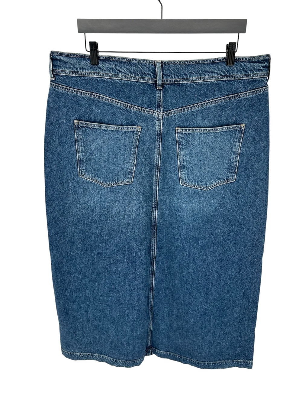 Boden 5 Pocket Denim Front Slit Maxi Skirt US Size 16-18 - Picture 5 of 10